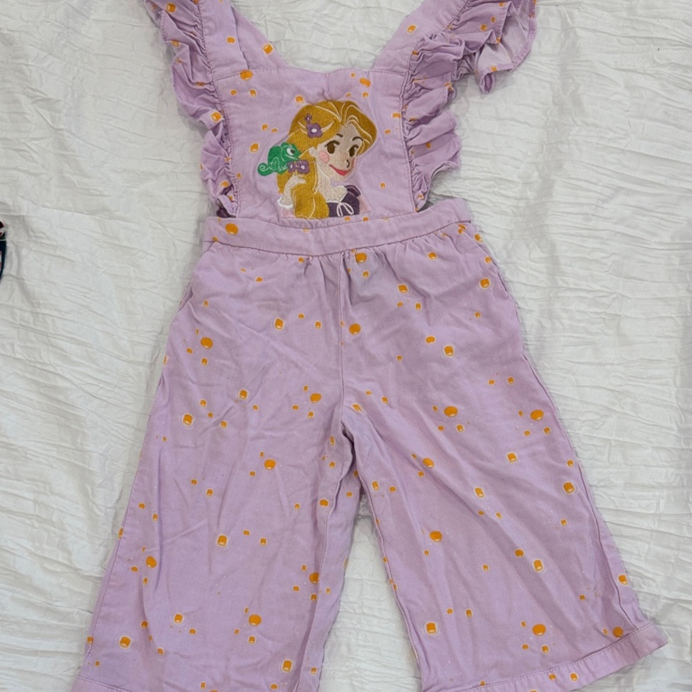 Tangled Purple Kids Bottoms with Princess Rapunzel Design